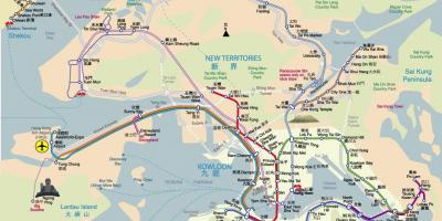Hong Kong đi bộ bản đồ du lịch