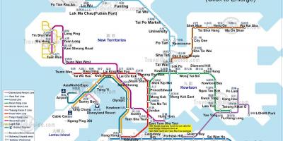 Tàu điện ngầm bản đồ Hong Kong