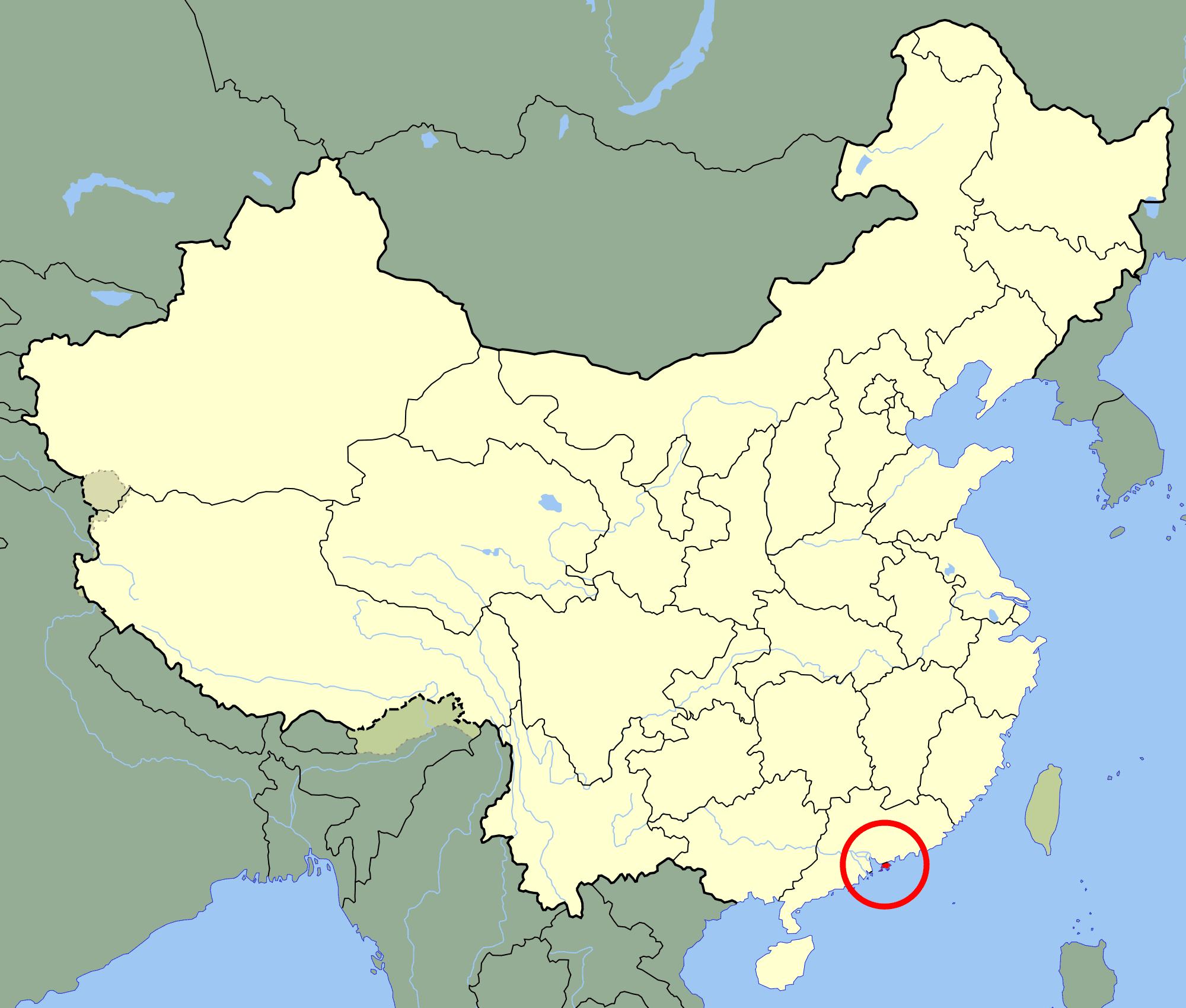 Hong Kong trên bản đồ - Hongkongmap (Trung quốc)