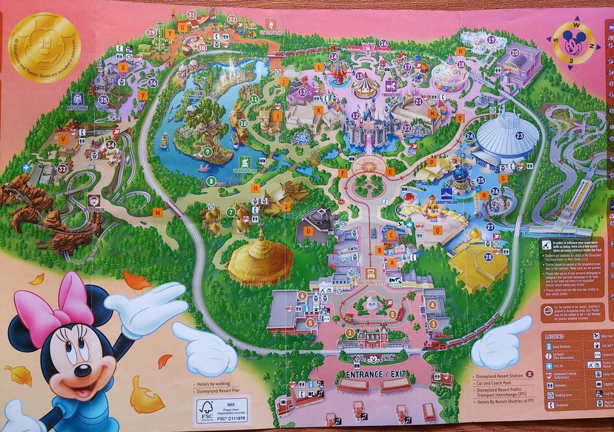 Hong Kong Disney bản đồ