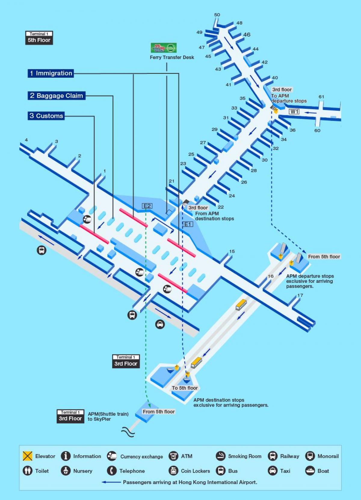 Sân bay hồng Kông cổng bản đồ