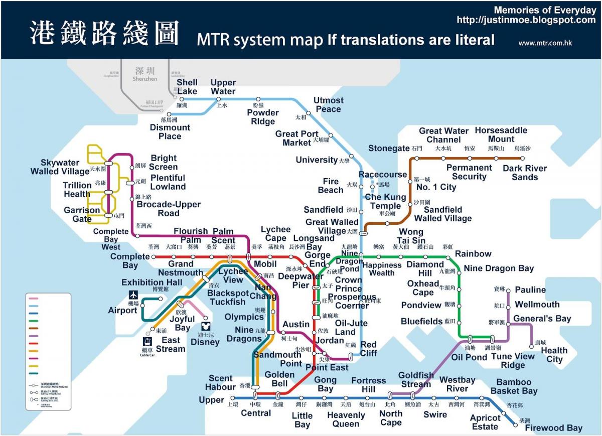 Hongkong tàu điện ngầm bản đồ