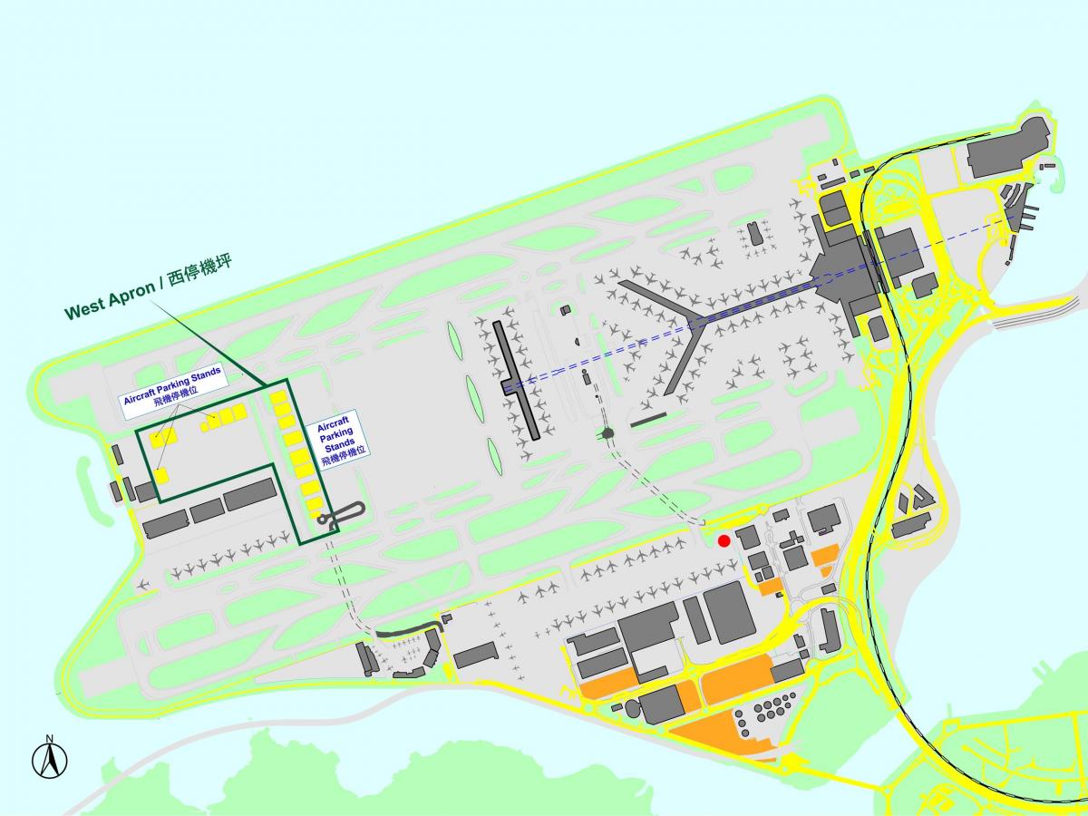 Hong Kong sân bay quốc tế bản đồ