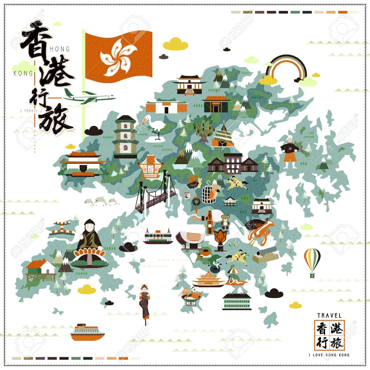 Hong Kong du lịch bản đồ