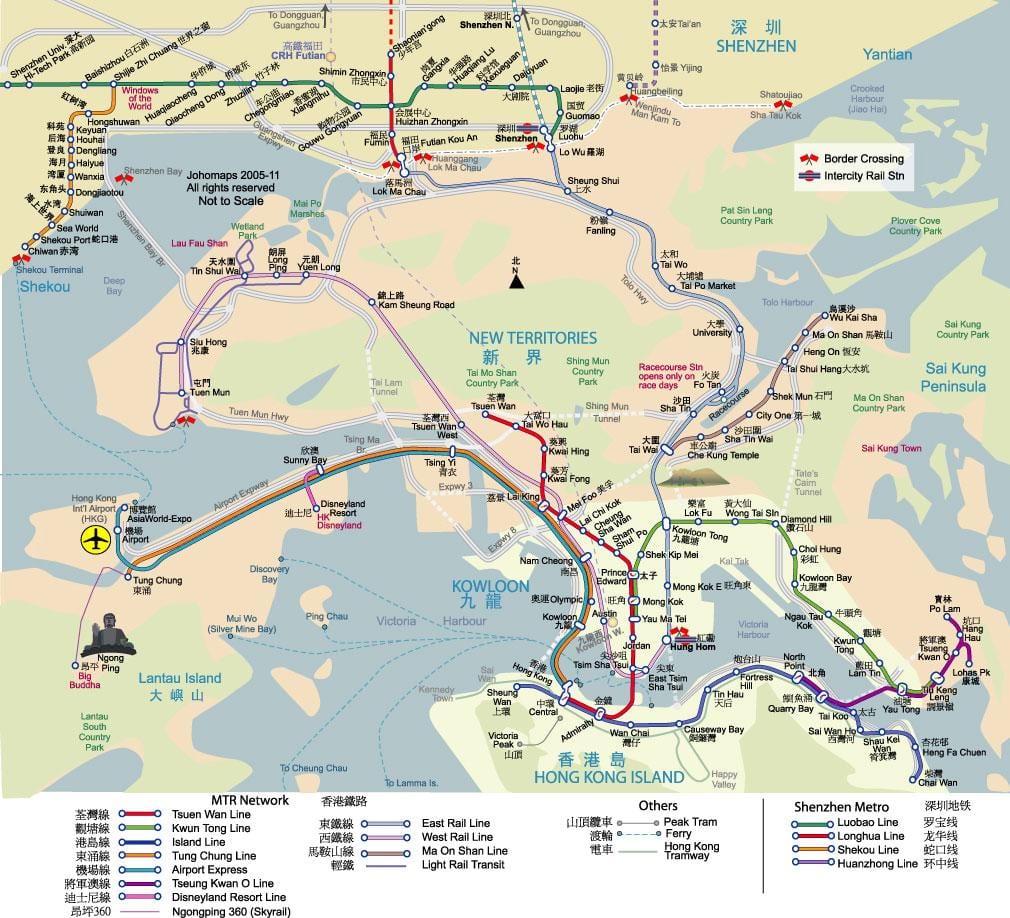 Hong Kong, một bản đồ