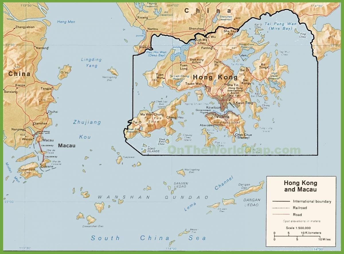bản đồ chính trị của Hồng Kông