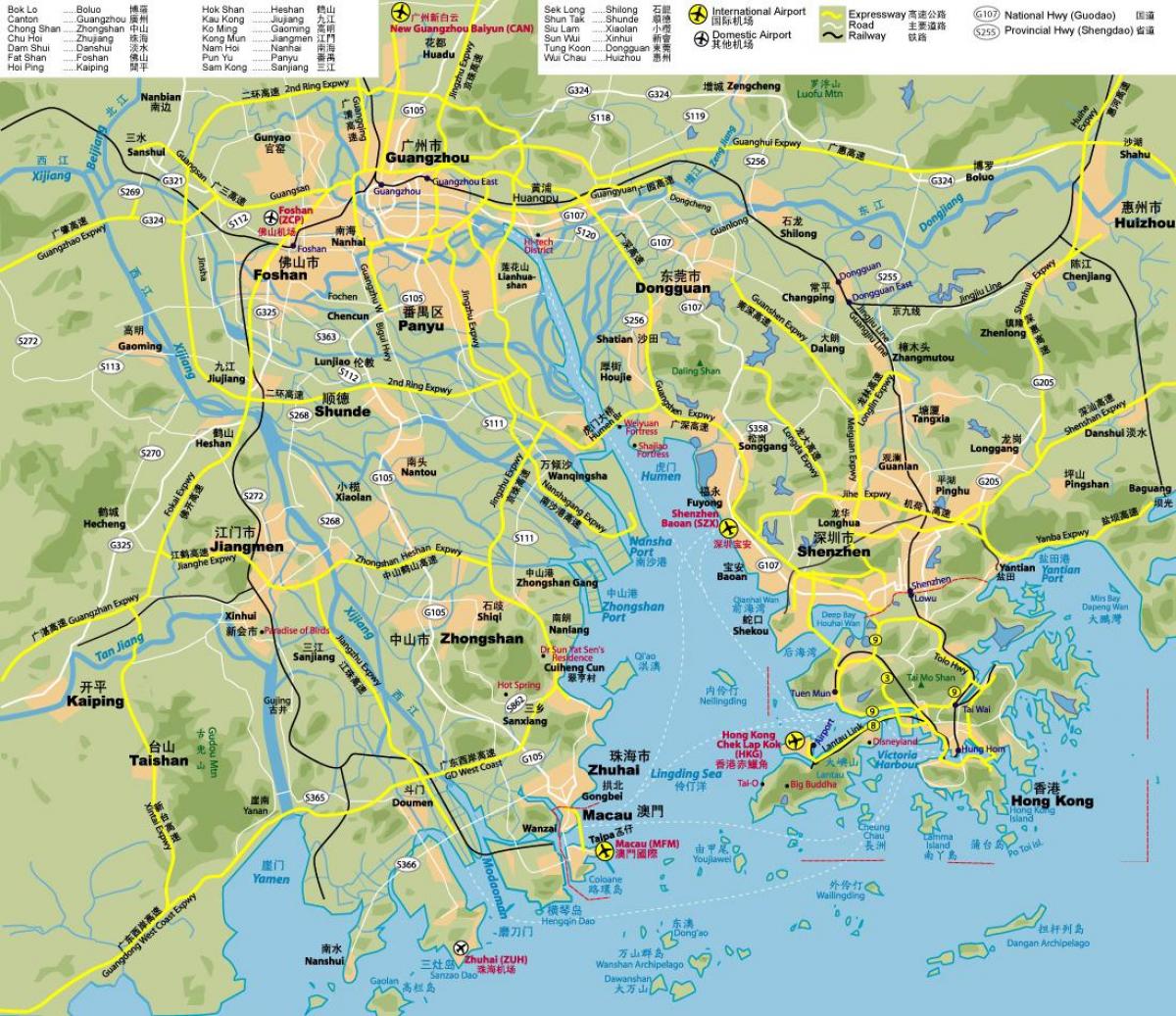 bản đồ đường của Hồng Kông