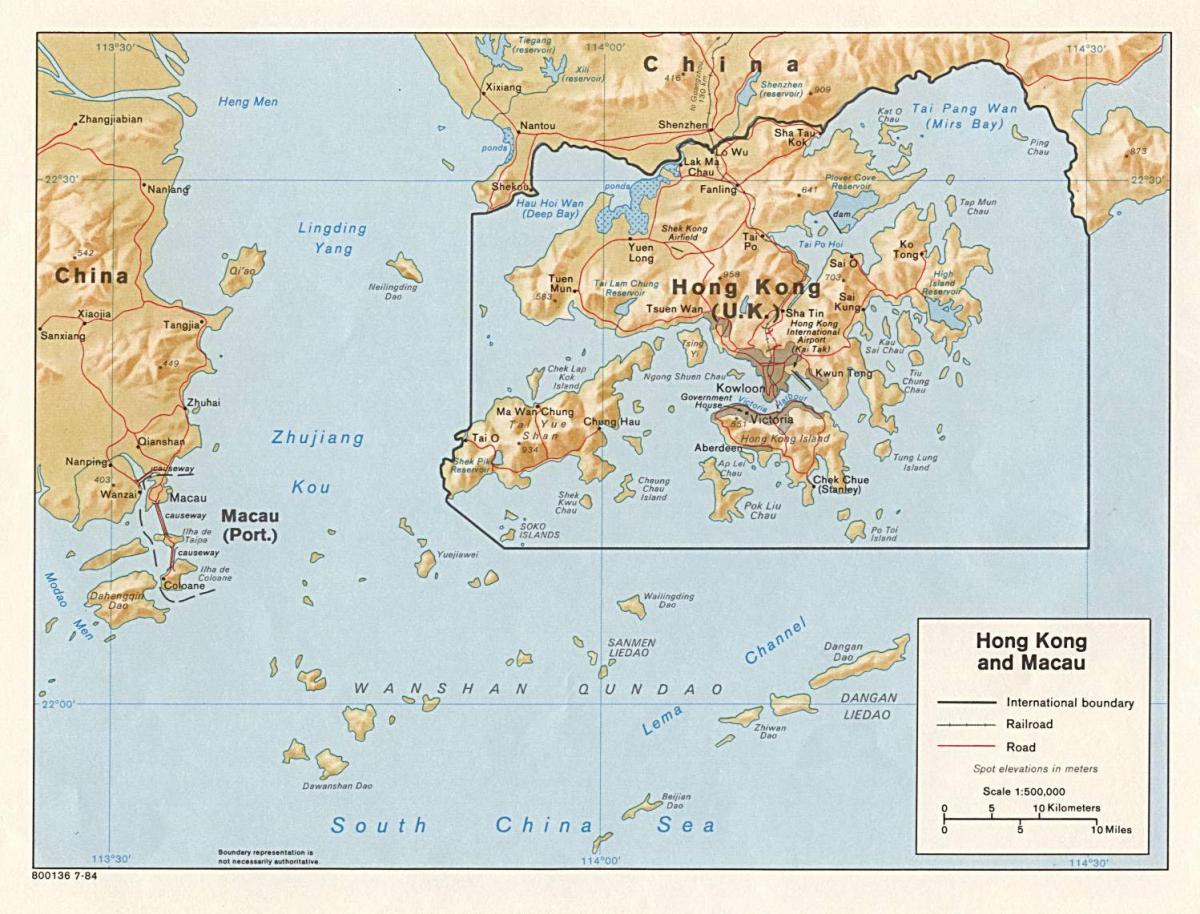 bản đồ của Hồng Kông và Macau