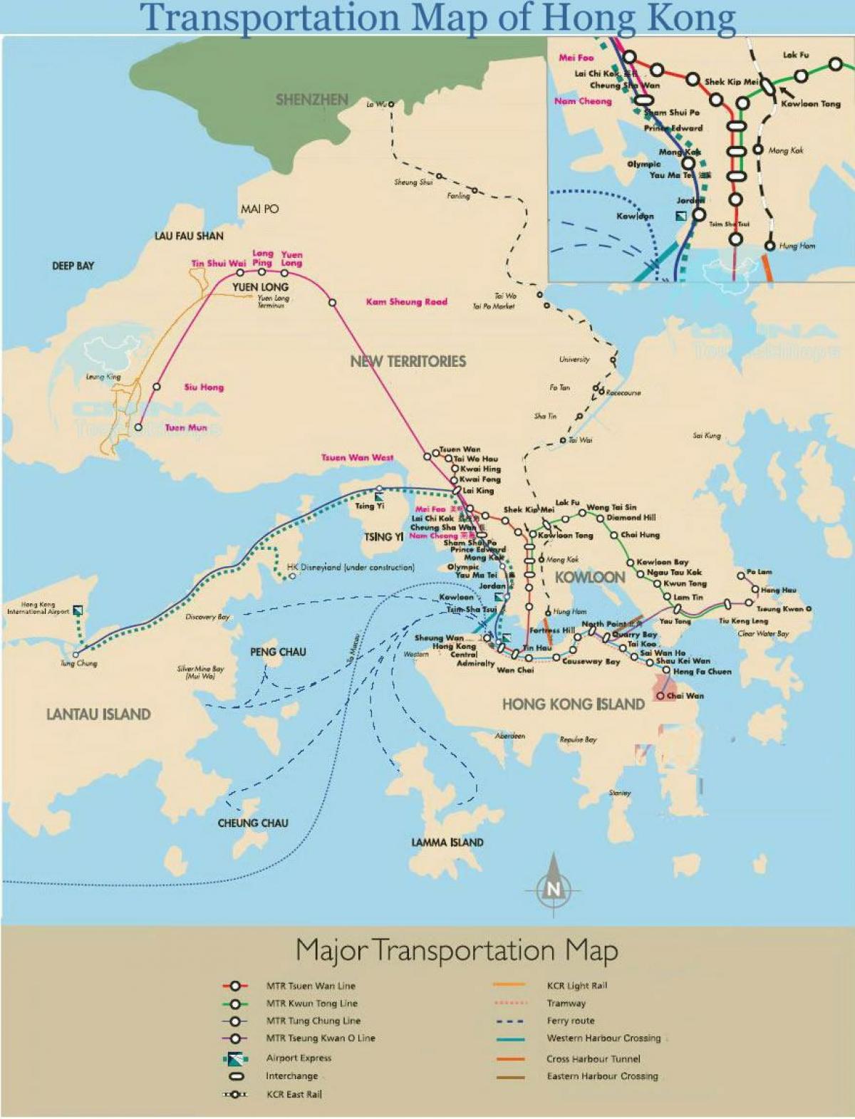 Hong Kong phà bản đồ