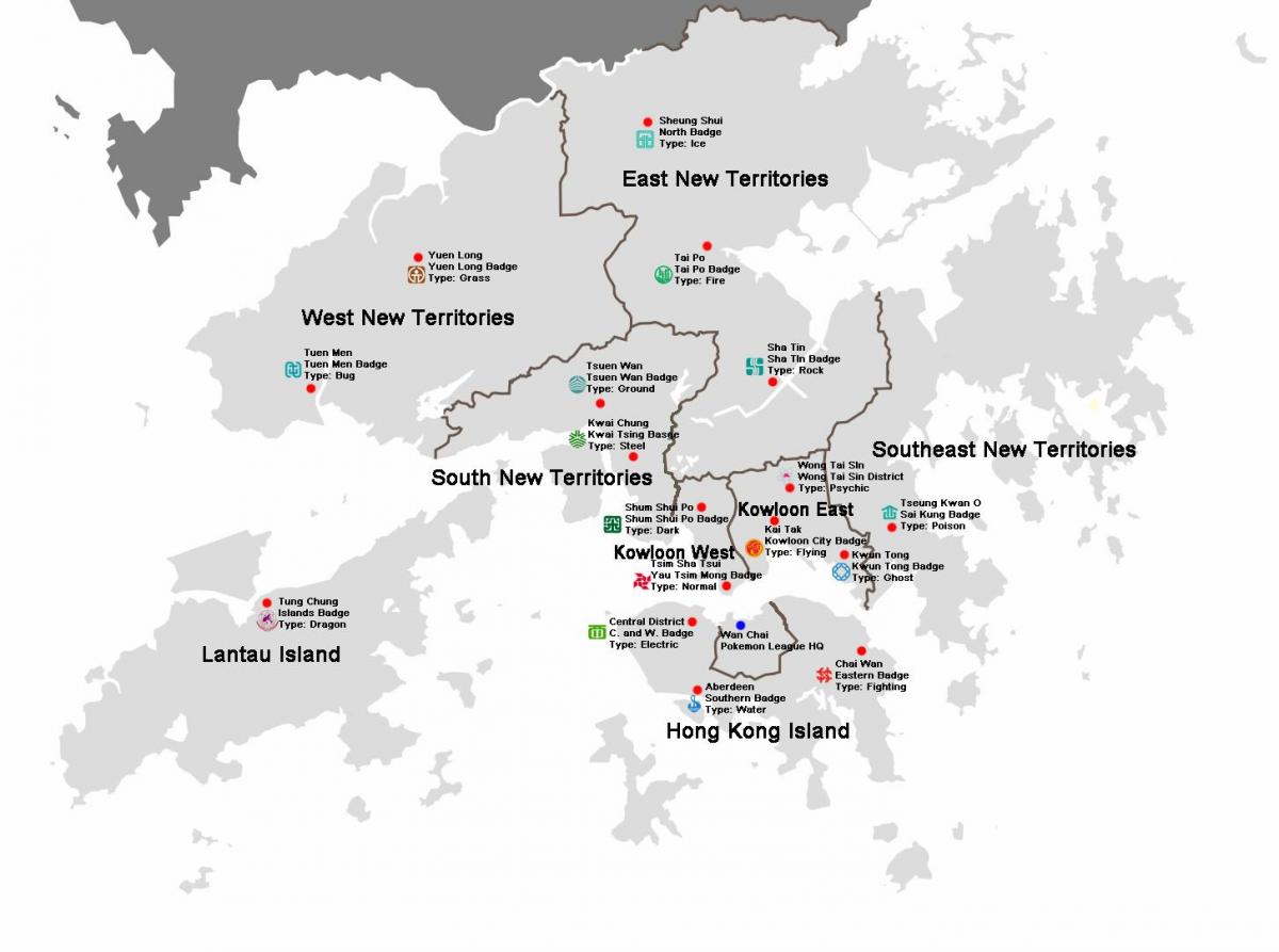 bản đồ của Hồng Kông huyện