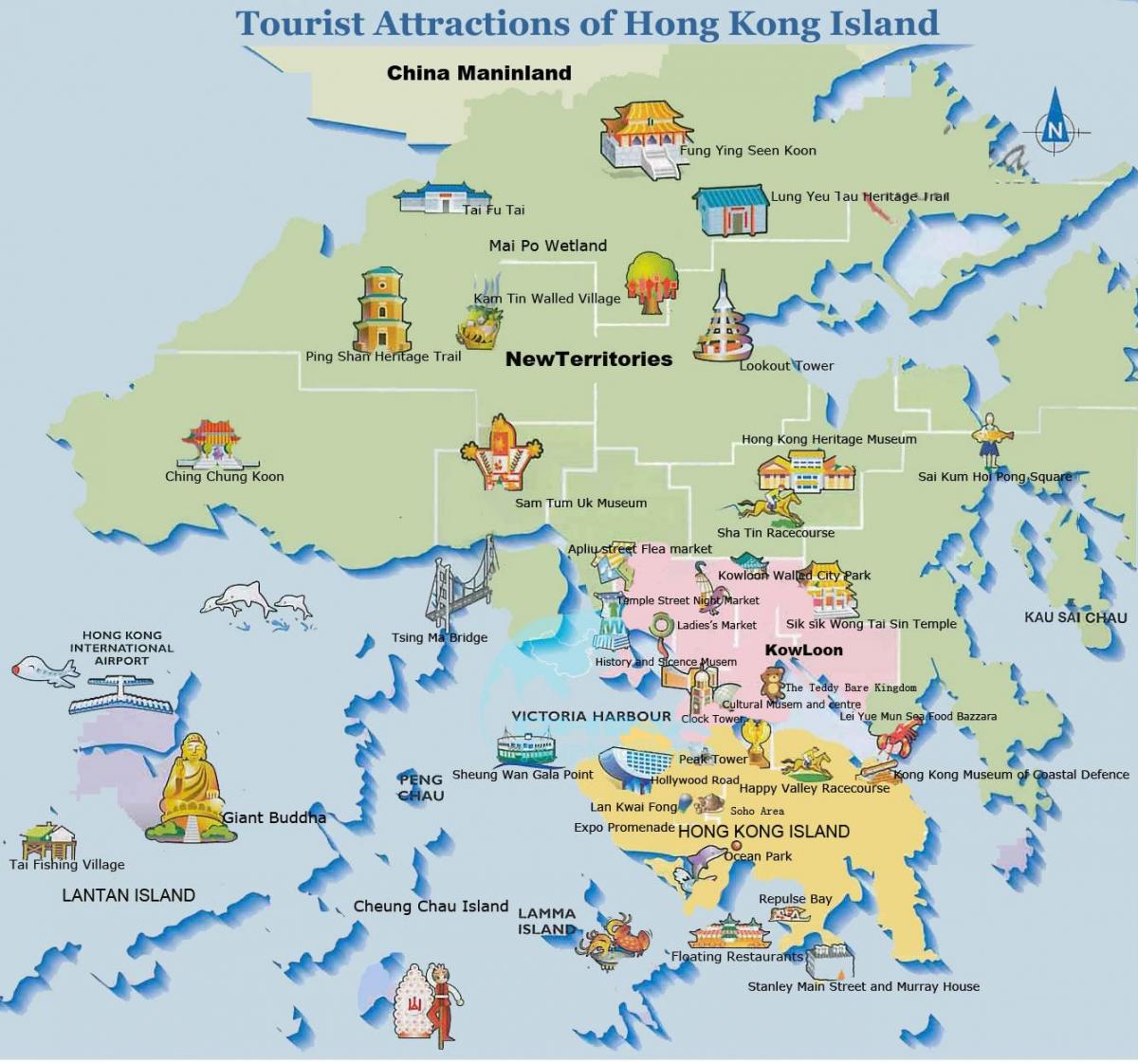 bản đồ của đảo Hồng Kông