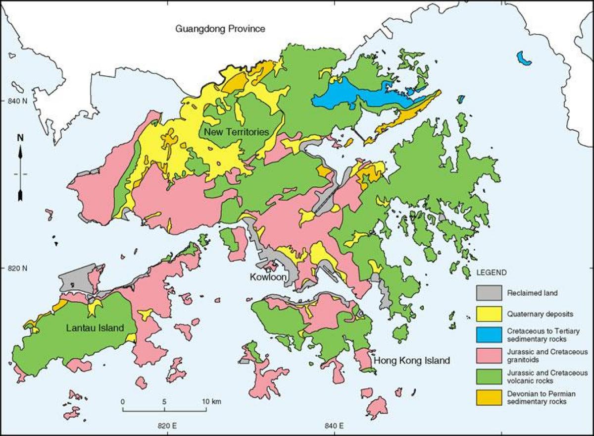 bản đồ địa chất của Hồng Kông