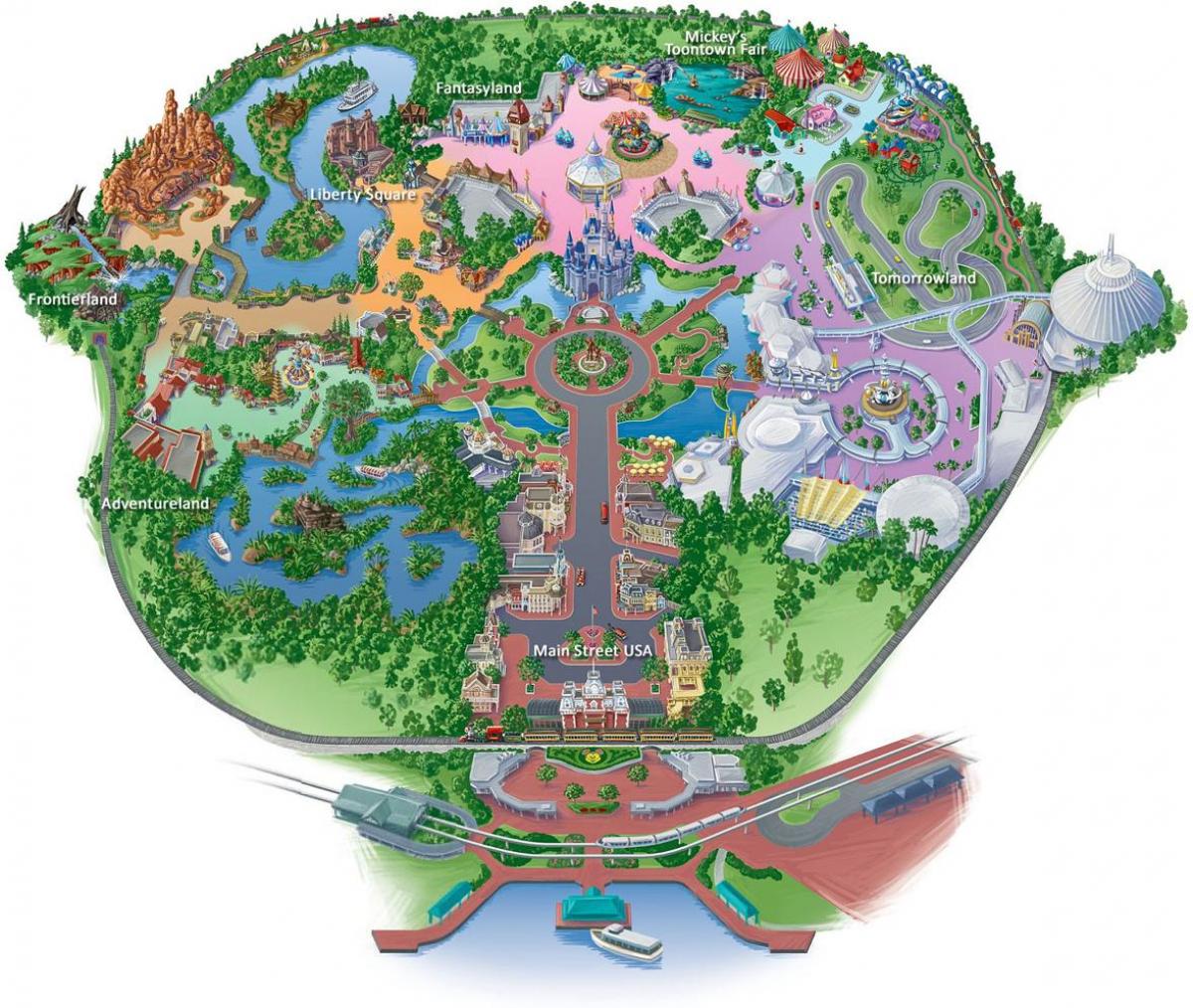 Disneyland Hongkong bản đồ