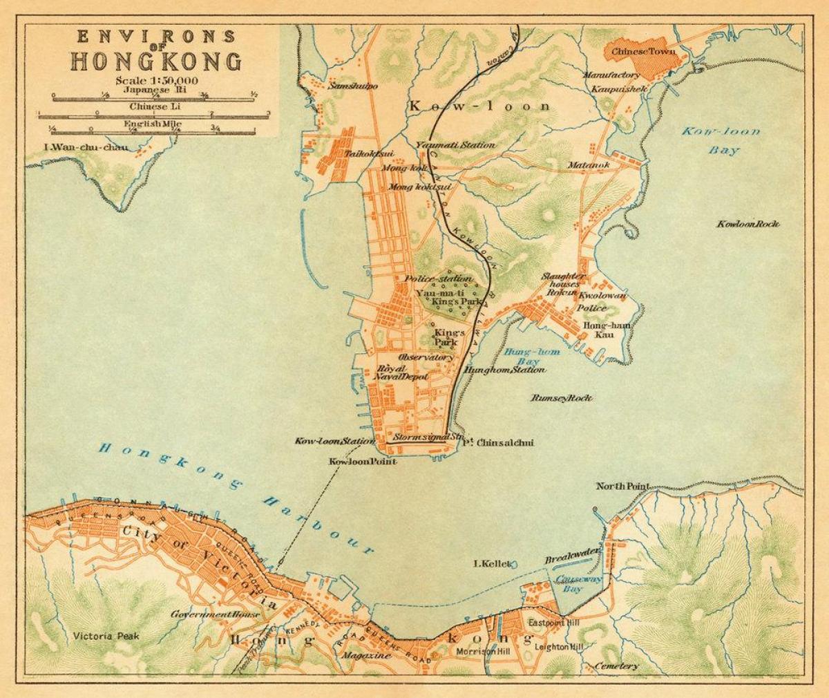 bản đồ cũ của Hồng Kông