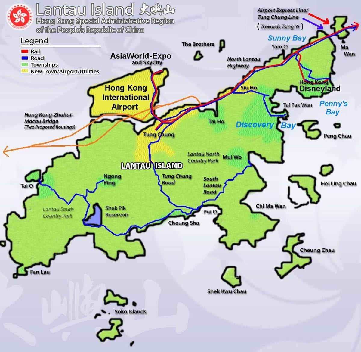 Lạn đầu đảo Hong Kong bản đồ