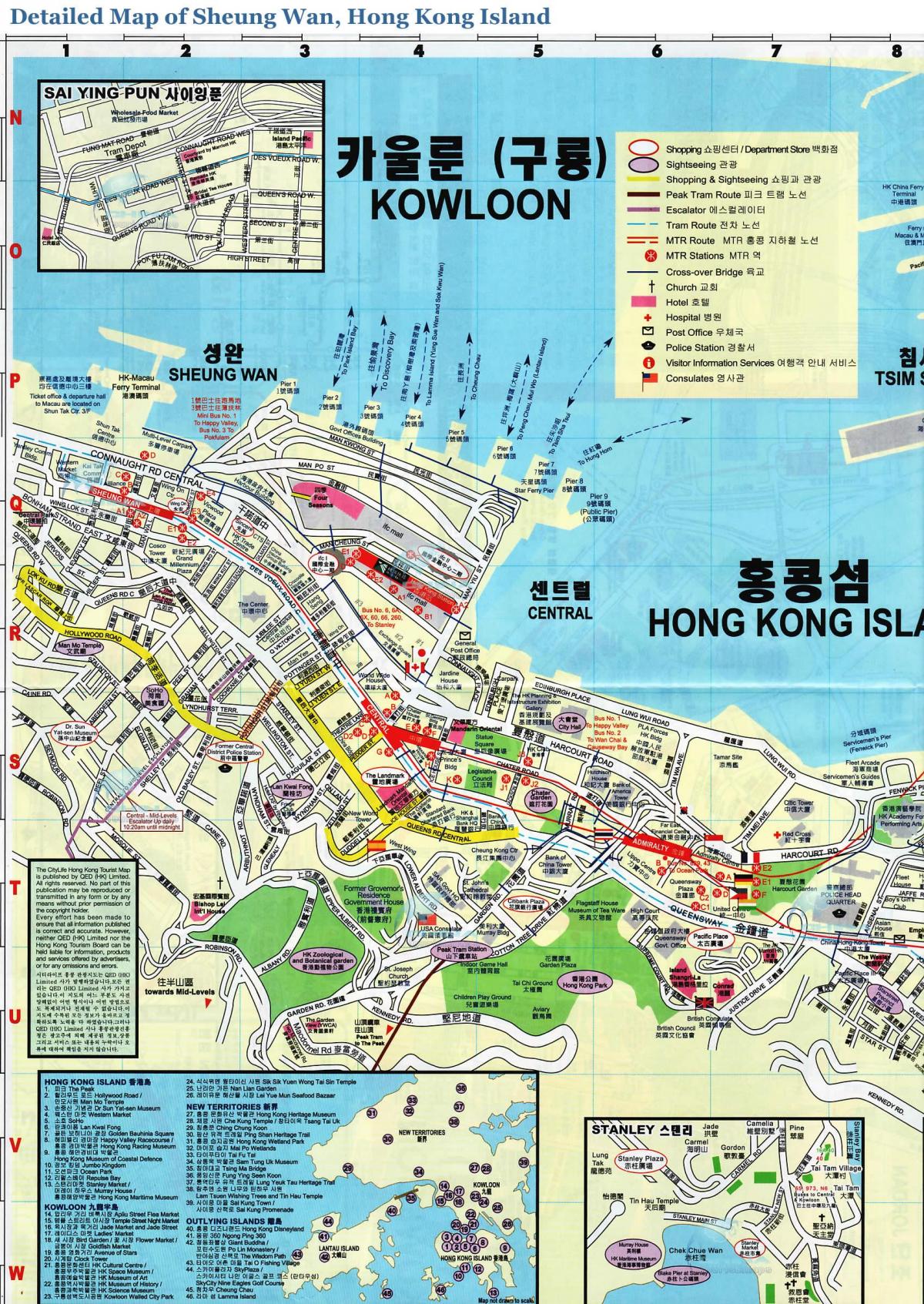 bản đồ của Thượng Wan Hong Kong