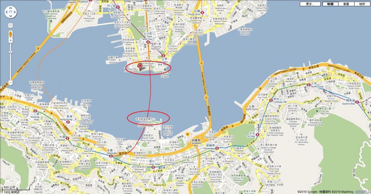 bản đồ của victoria cảng Hồng Kông