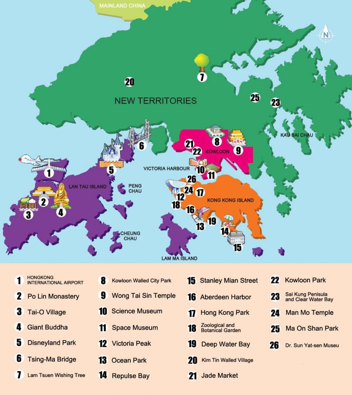 bản đồ của lãnh thổ mới Hong Kong