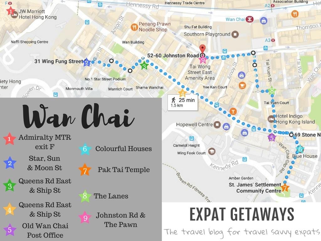 Hong Kong Wan Chai bản đồ
