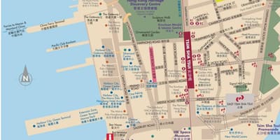 Hong Kong bản đồ Kowloon