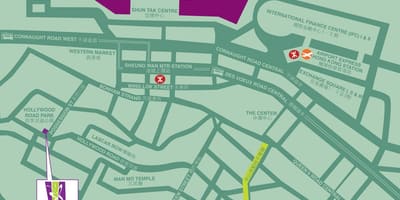 Bản đồ của Hollywood đường Hồng Kông