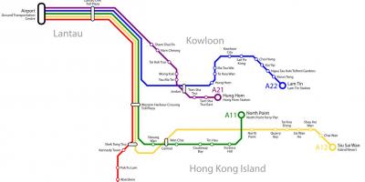 Hong Kong tuyến xe buýt bản đồ