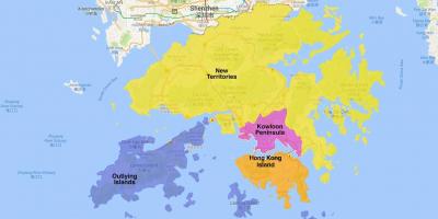 Bản đồ của Hồng Kông khu vực