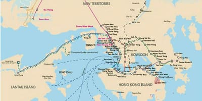 Hong Kong phà bản đồ