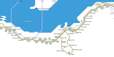 Xe điện bản đồ Hong Kong