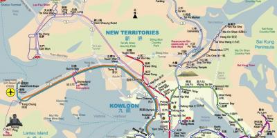 Ga tàu ĐIỆN ngầm bản đồ Hongkong