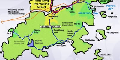 Hong Kong đảo bản đồ du lịch