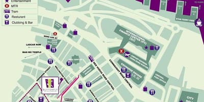 Bản đồ của Soho Hong Kong