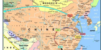Thượng hải để Hong Kong bản đồ