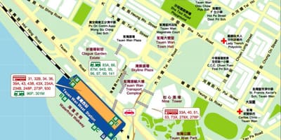 Thuyền Wan trạm Tây bản đồ