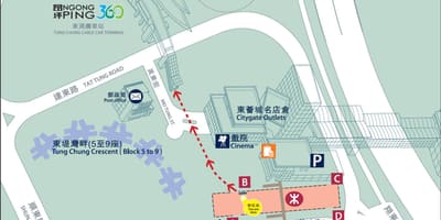 Tung Chung dòng ga tàu ĐIỆN ngầm bản đồ