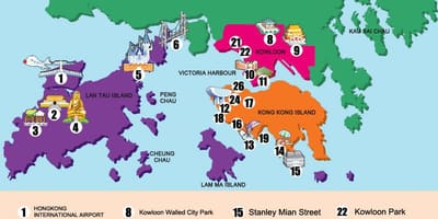 Bản đồ của lãnh thổ mới Hong Kong